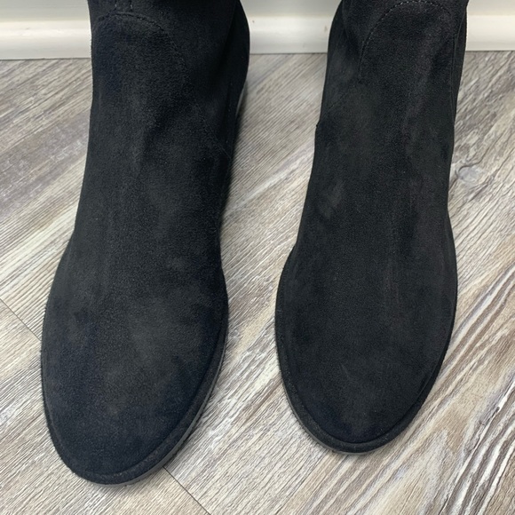 Stuart Weitzman Black Suede Lowland Over the Knee Boots - Picture 7 of 12